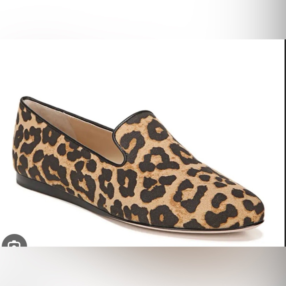 Veronica Beard Griffin Loafers in Leopard-Print Loafers .5" flat heel Almond toe